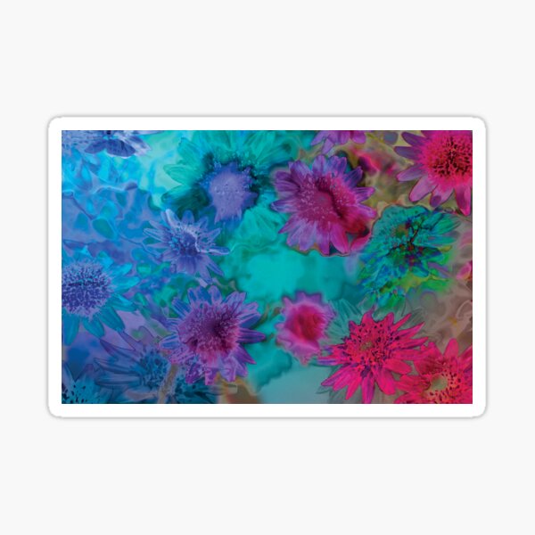 Abstract Flowers #2 Sticker