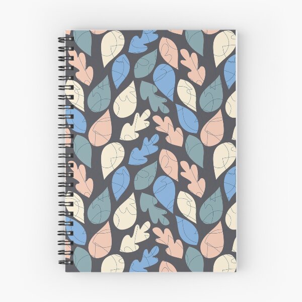Aperçu de l'œuvre Motif de gribouillage de feuilles roses et bleues - Collection d'oiseaux de verger créée et vendue par SarahPrice.
