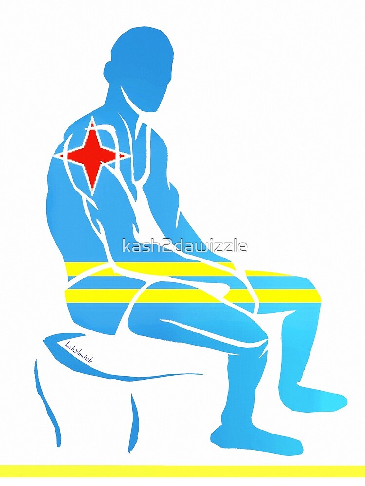 "Custom Stencil Man (Aruba)" Drawstring Bag for Sale by kash2dawizzle