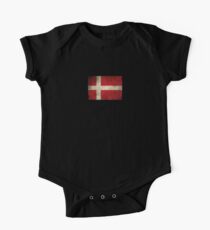 Old and Worn Distressed Vintage Flag of Denmark One Piece - Short Sleeve