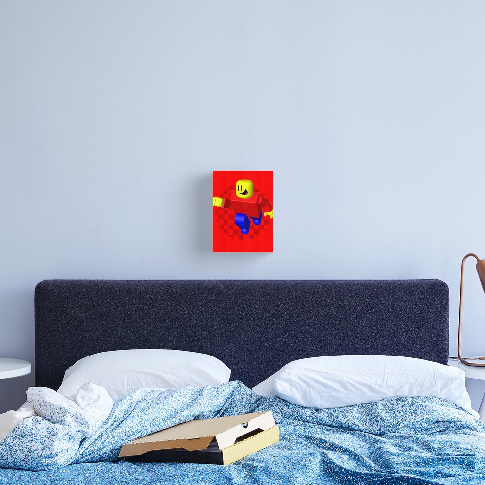 Roblox Retro Lego Man Canvas Print By Y3sbrolol Redbubble - roblox piggy background bedroom