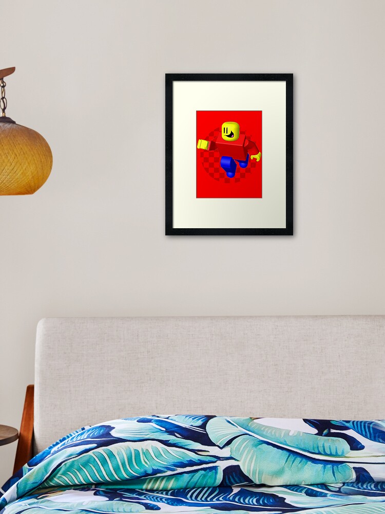 Roblox Retro Lego Man Framed Art Print By Y3sbrolol Redbubble - lego man roblox