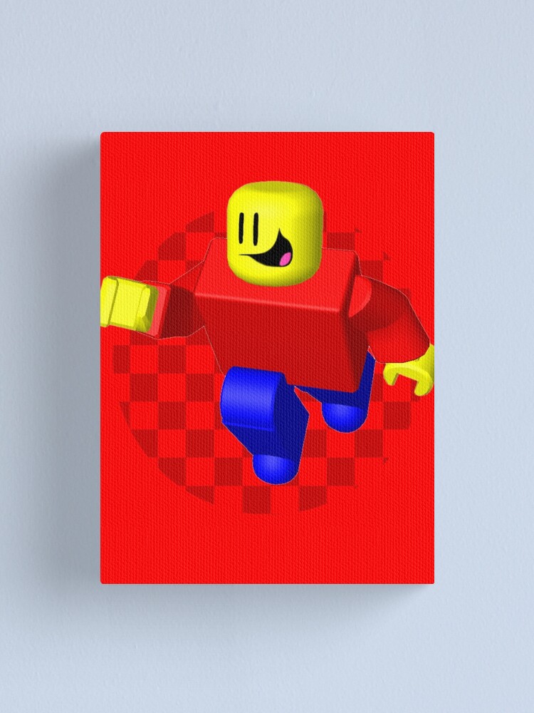 Roblox Retro Lego Man Canvas Print By Y3sbrolol Redbubble - lego bald man roblox