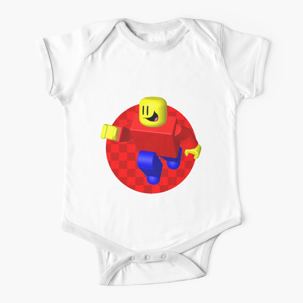 Roblox Retro Lego Man Baby One Piece By Y3sbrolol Redbubble - roblox fan kids t shirt by infdesigner redbubble