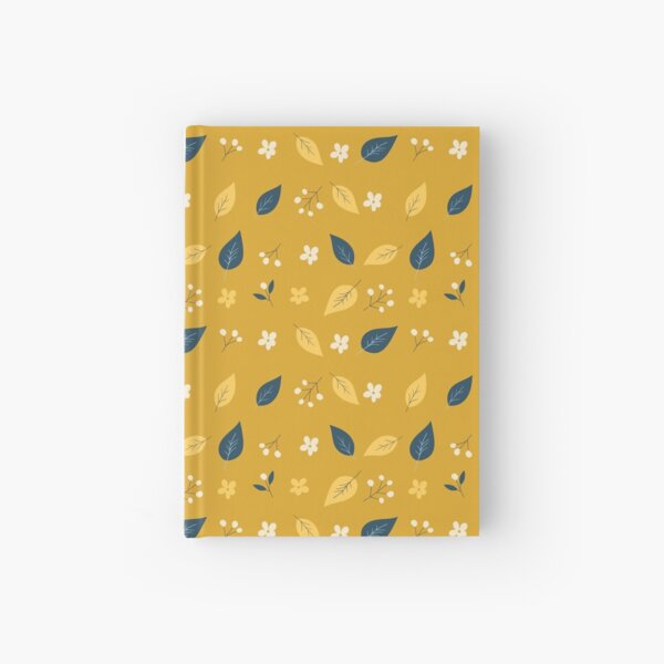 Mustard Yellow Little Buds pattern - Orchard Birds Collection Hardcover Journal