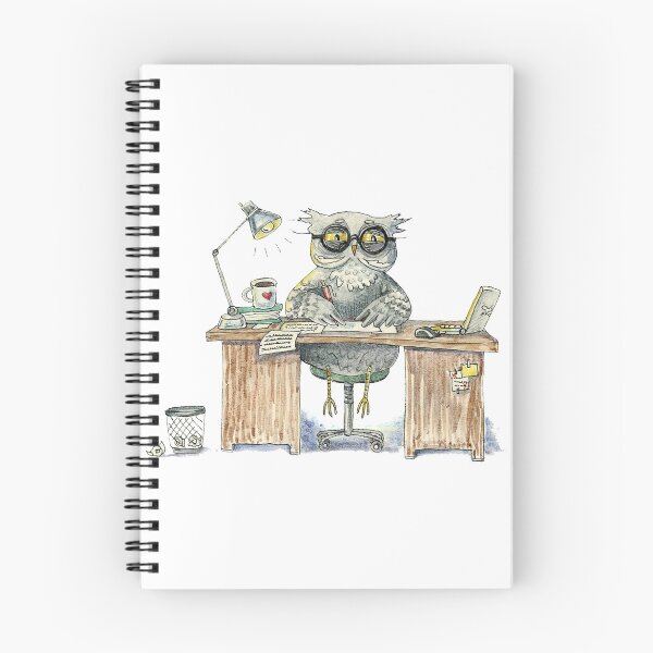 Item preview, Workaholic owl designed and sold by Redilion.