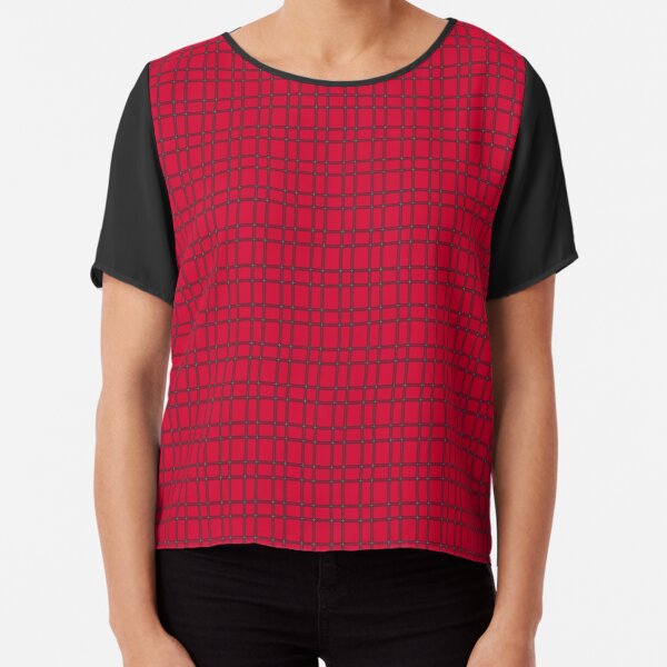 PLAID Chiffon Top