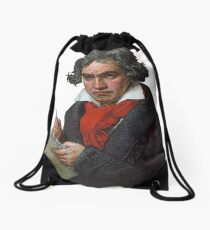 Ludwig van Beethoven Grunge Drawstring Bag