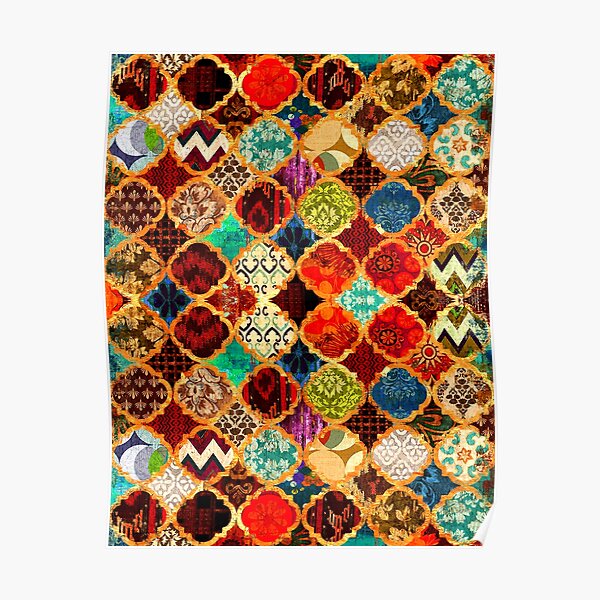 Epic Colored Traditional Moroccan Artwork. Poster