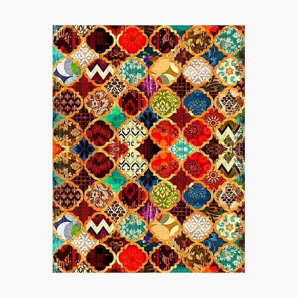 Epic Colored Traditional Moroccan Artwork. Photographic Print