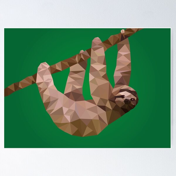 Item preview, Low Poly Sloth designed and sold by LadyJellyfish.