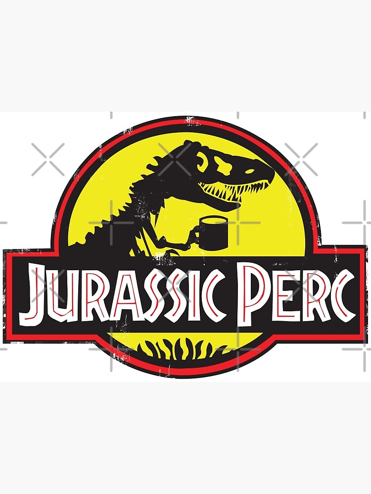 Jurassic Perc jurassic-perc-greeting-card-for-sale-by-benclark-redbubble