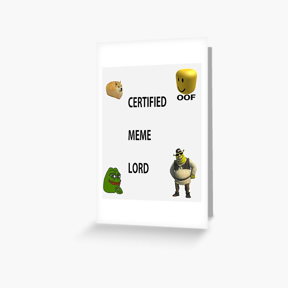 Certified Meme Lord Design For All Products Art Print By Krunchycheese Redbubble - mlg duck roblox