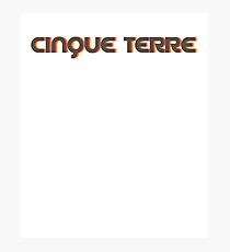 Retro Cinque Terre T-Shirt Photographic Print