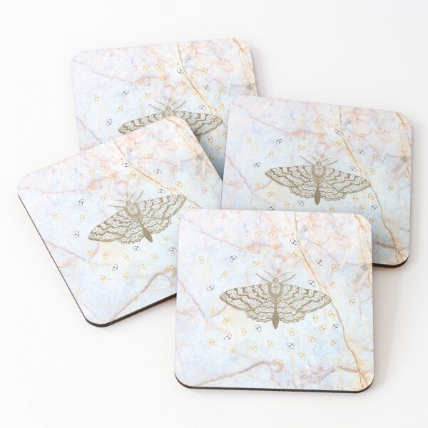 Item preview, Moth and Fireflies on Marble designed and sold by cadinera.