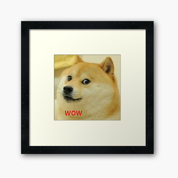 Comic Sans Corgi Shiba Inu Doge Meme Dog Framed Art Print By Jayrauler Redbubble - scarf doge roblox