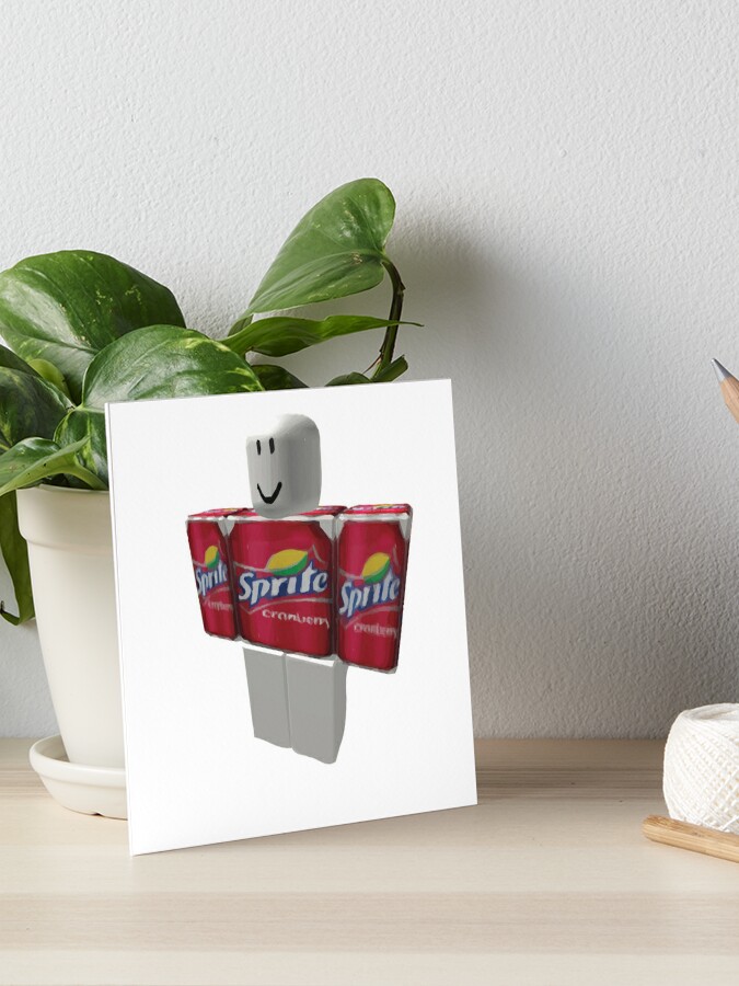 Sprite Cranberry Roblox Guy Art Board Print By Eggowaffles Redbubble - sprite cranberry shirt roblox