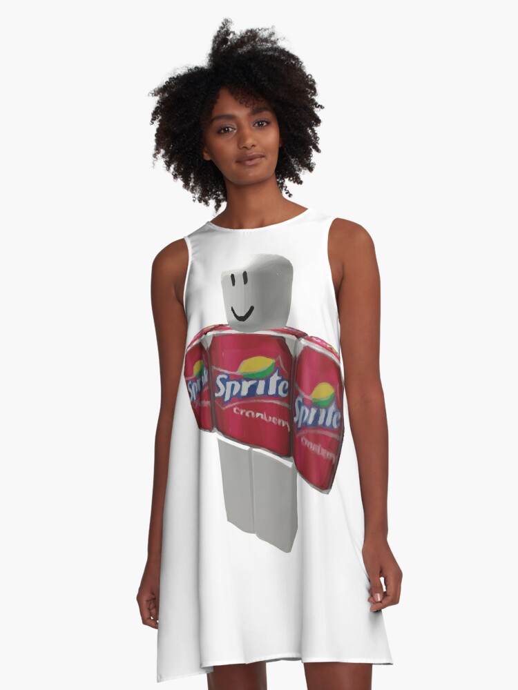 Sprite Cranberry Roblox Guy A Line Dress By Eggowaffles Redbubble - sprite cranberry roblox t shirt