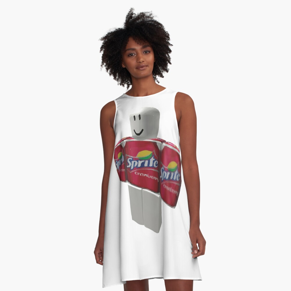 Sprite Cranberry Roblox Guy A Line Dress By Eggowaffles Redbubble - sprite cranberry roblox guy scarf