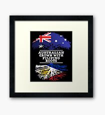Australian Grown With Filipino Roots - Gift For Philippines From Australia With Country Roots From Filipino Gerahmtes Wandbild