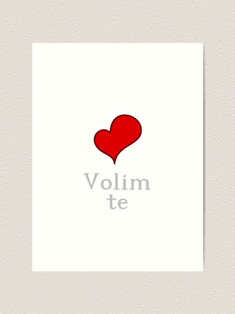 Ich Liebe Dich Auf Bosnisch Volim Te Kunstdruck Von Jcseijo Redbubble