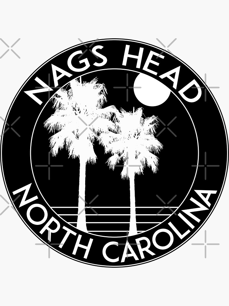 "Nags Head North Carolina Outer Banks OBX" Sticker by MyHandmadeSigns
