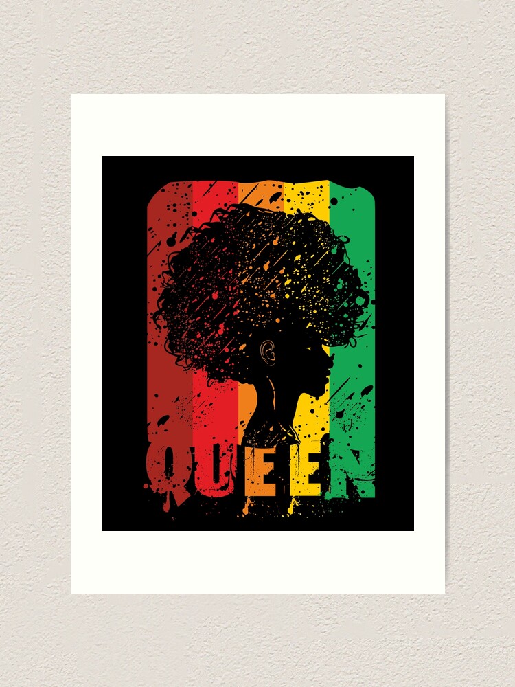Black Queen Women Shirt I Afro American Strong Natural Hair Art