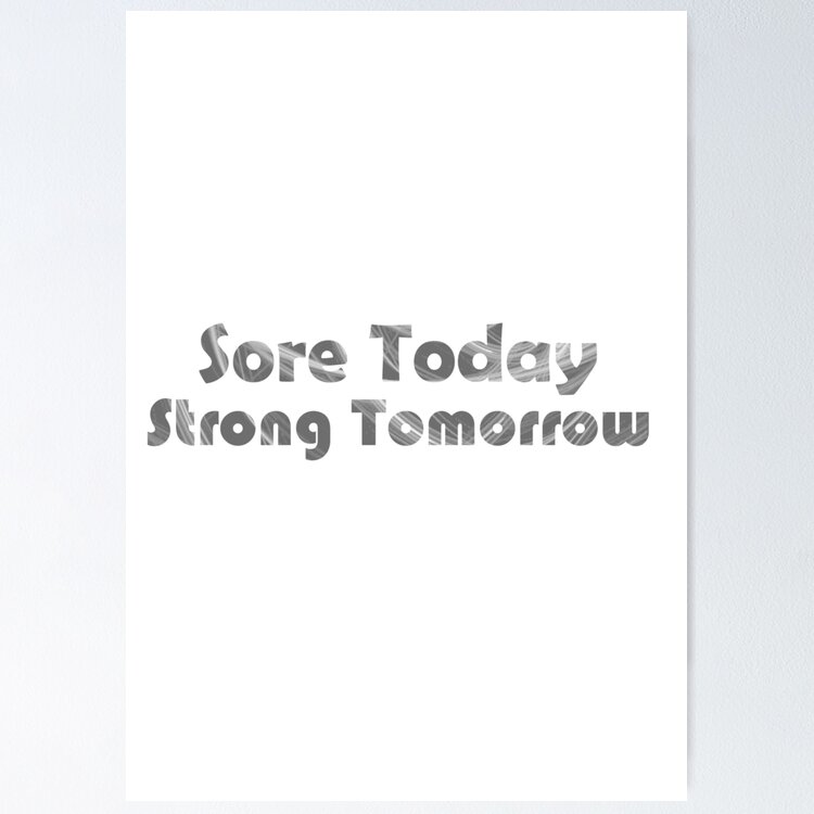 Sore Today Strong Tomorrow, sport, gym, fitness Water Bottle by Quote Store