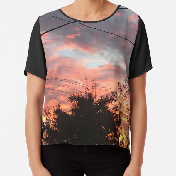 Romantic Sunset Florida Chiffon Top