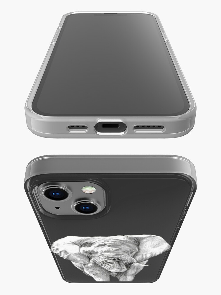 Alternate view of African Elephant in Graphite iPhone Case