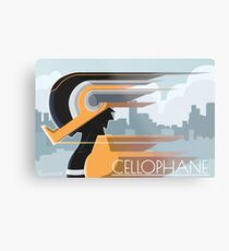 Taping Hero: Cellophane Metal Print