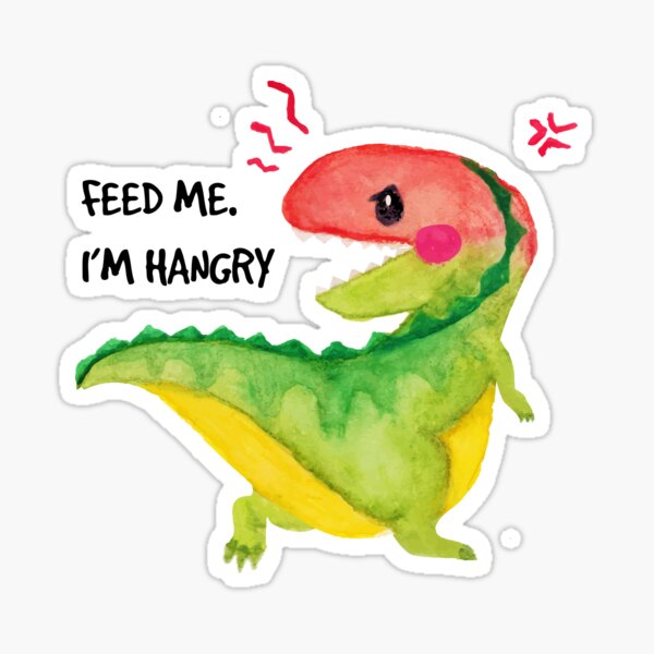 Hangry Dinosaur Sticker