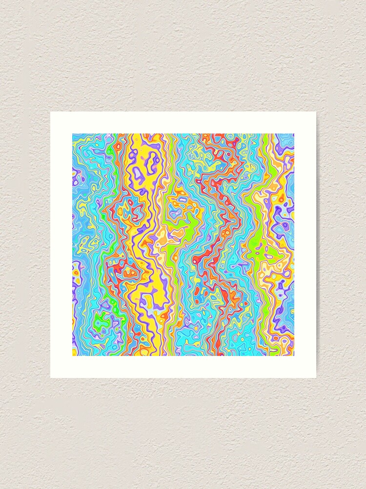 Alternate view of Abstract color streams Art Print