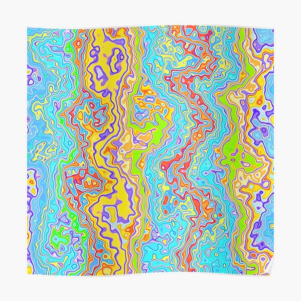 Abstract color streams Poster