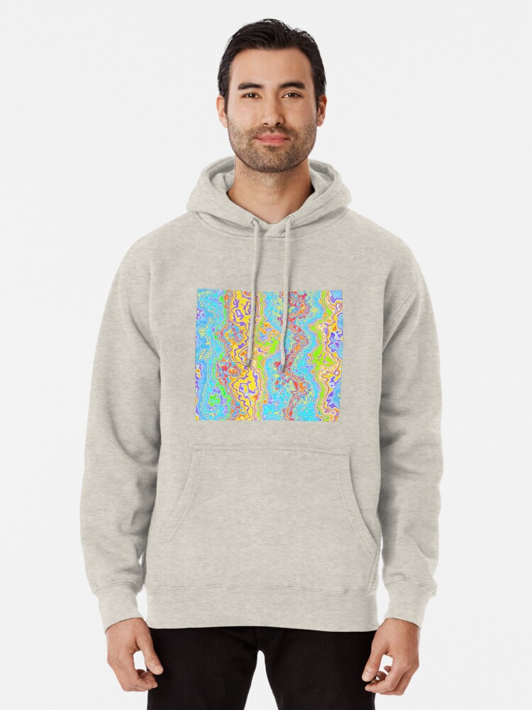 Alternate view of Abstract color streams Pullover Hoodie