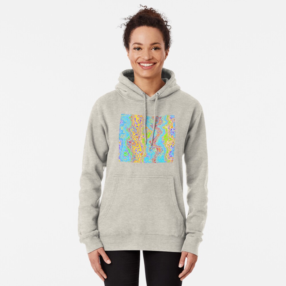 Abstract color streams Pullover Hoodie