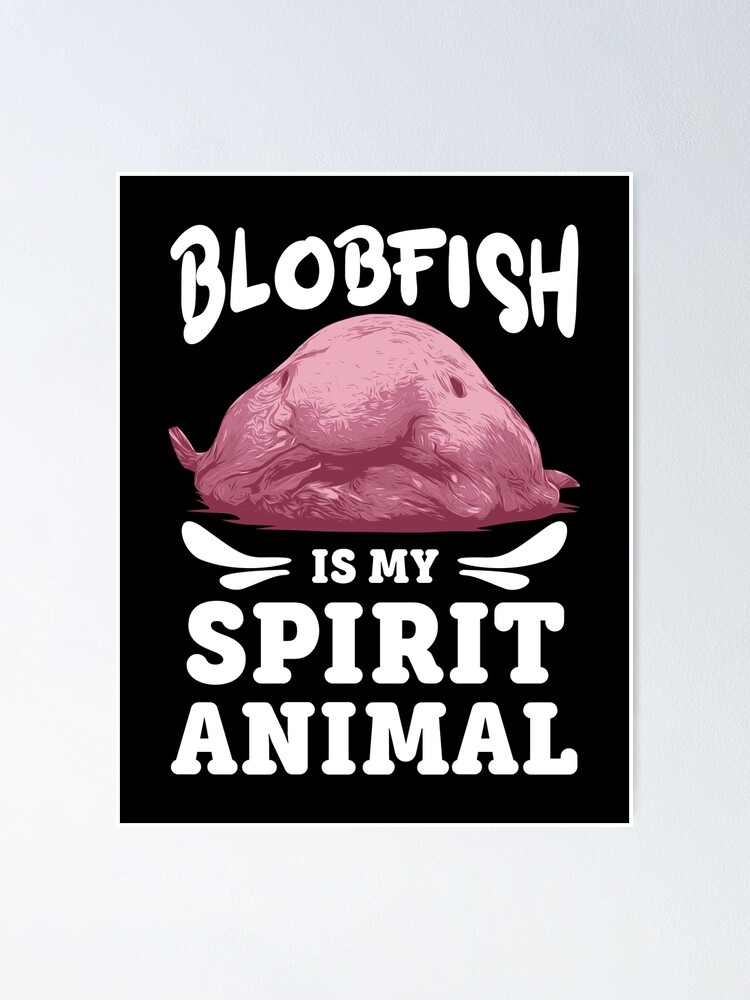 Blobfish Is My Spirit Animal - Funny Meme Ugly Fish Illustration Long  Sleeve T Shirt by Wobbel