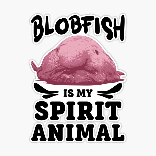 Blobfish Is My Spirit Animal - Funny Meme Ugly Fish Illustration Long  Sleeve T Shirt by Wobbel