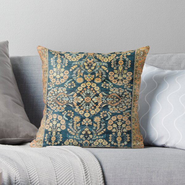 Sarouk Antique West Persian Rug Print Throw Pillow