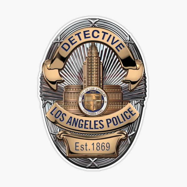 Los Angeles Police Department - LAPD Detective Badge over Blue