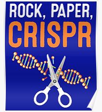 Rock Paper Crispr Scissors Wissenschaftler Biologe Student Poster