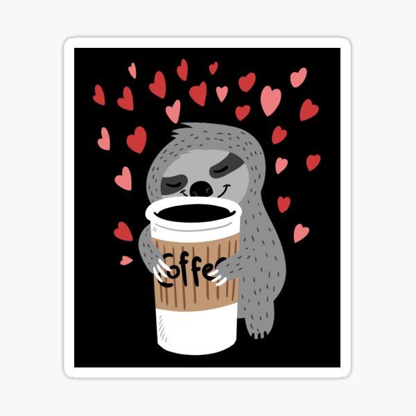 Coffee Sloth Sticker