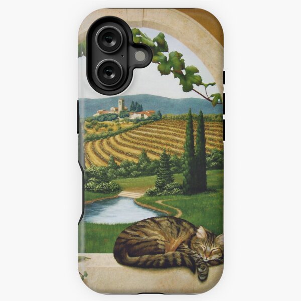Item preview, Tuscany Scene with Sleeping Cat designed and sold by JeffRaum.