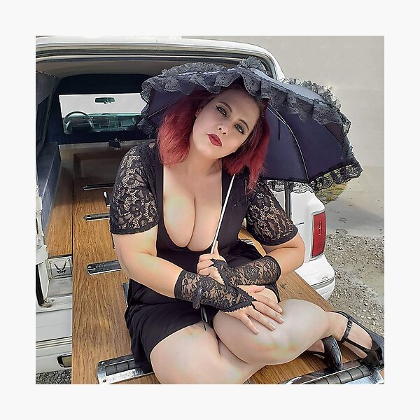 Pinup Black Widow Photographic Print