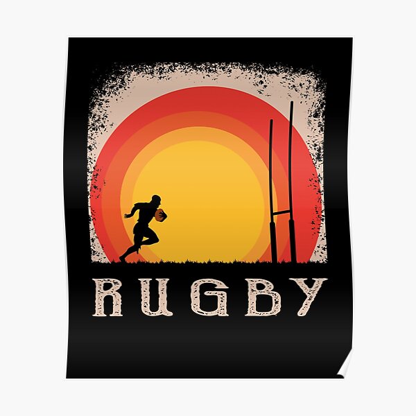 Rugby Style Vintage Poster