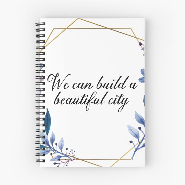 Item preview, Beautiful City Godspell quote floral wreath designed and sold by Skylyr VanDerveer.