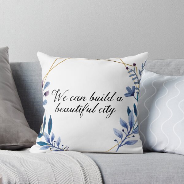 Item preview, Beautiful City Godspell quote floral wreath designed and sold by Skylyr VanDerveer.