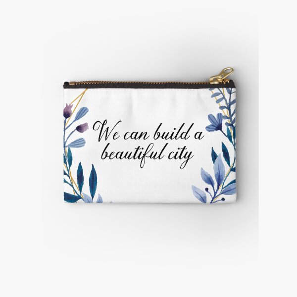 Item preview, Beautiful City Godspell quote floral wreath designed and sold by Skylyr VanDerveer.
