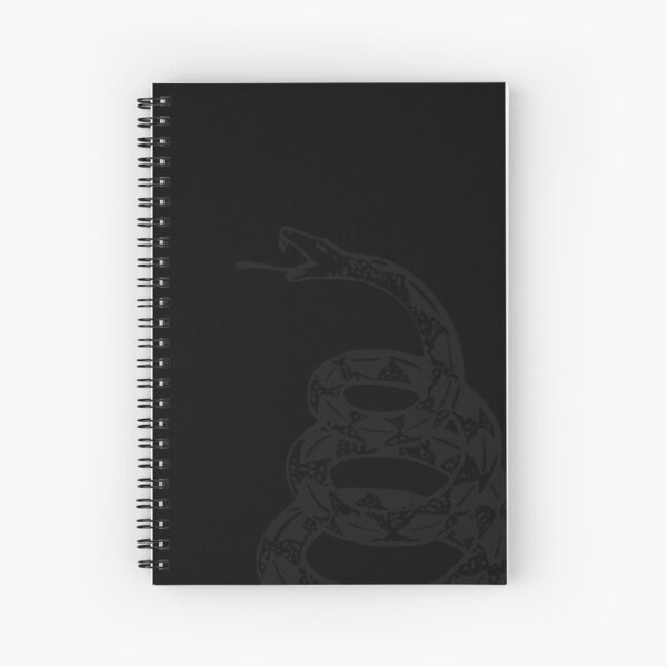 Gadsden Snake - Black Out Spiral Notebook
