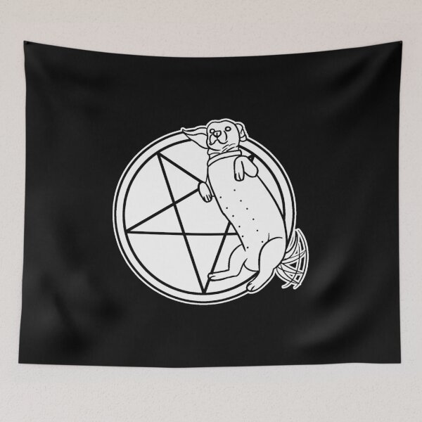 Item preview, Satanic dog (white) designed and sold by HalsMaze.